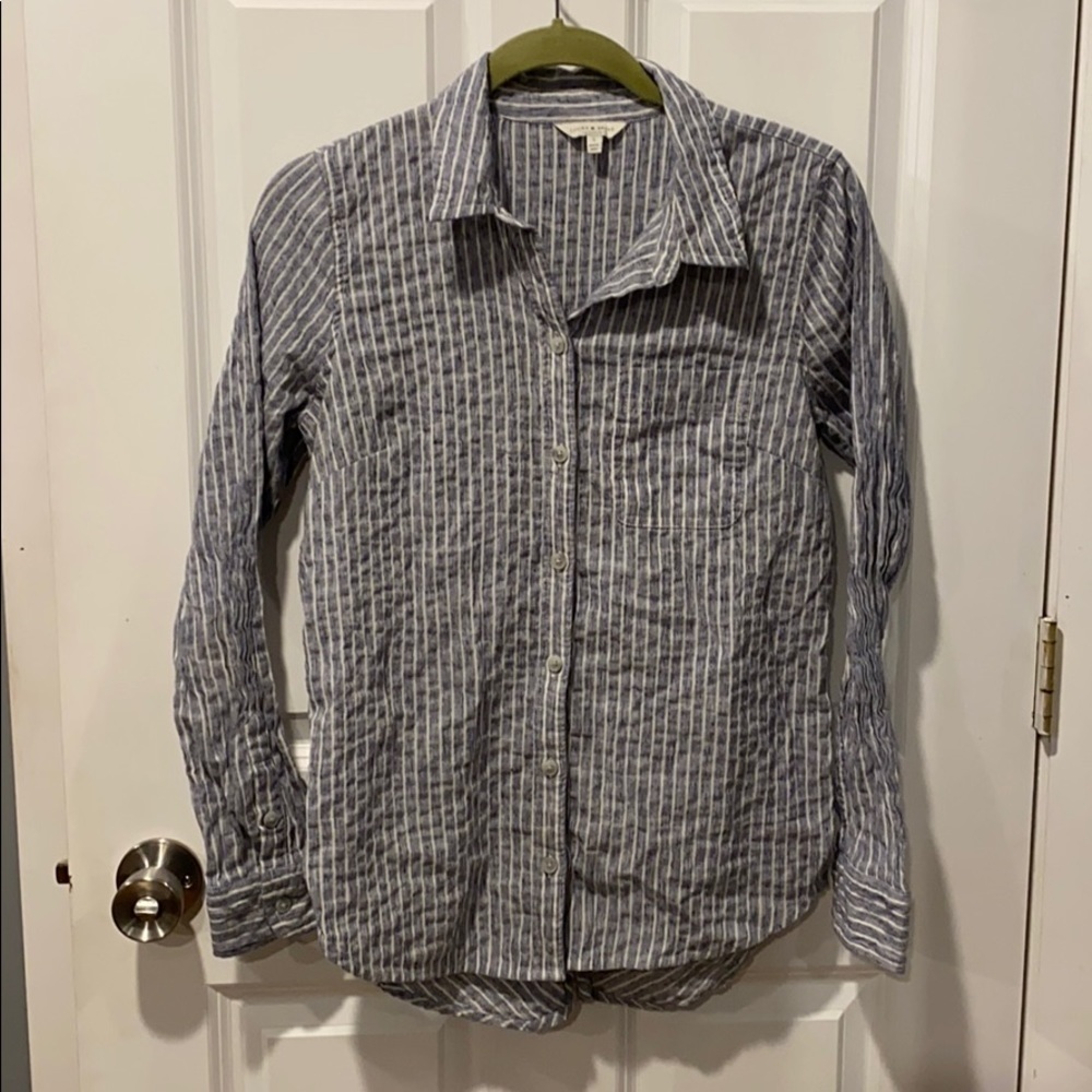 Lucky Brand 🍀 Striped Tunic Button Down